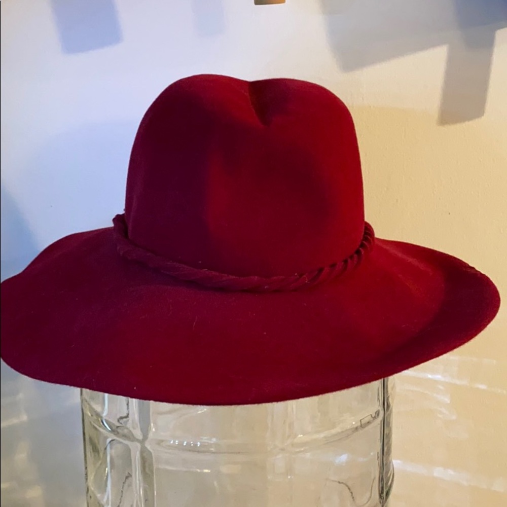 vintage scarlet red hat